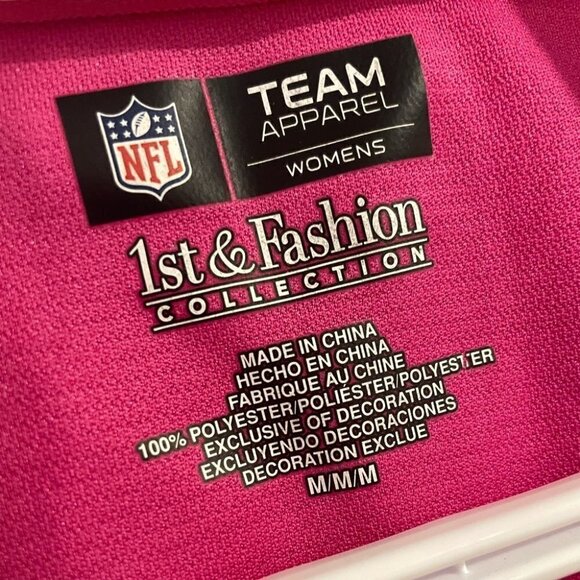 NWOT 🏈 Women’s San Diego CHARGERS Football Jersey Pink Gold Sequins Los Angeles - Picture 7 of 7